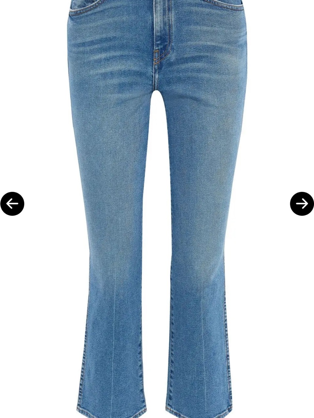 KHAITE Benny faded high-rise kick-flare jeans – Vintage Blue